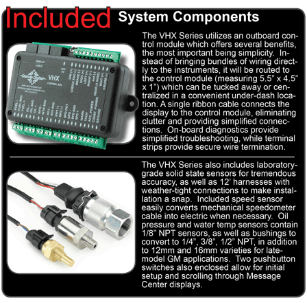 VHX Instrument System Features